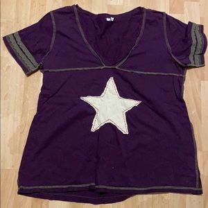 Med short sleeve top purple